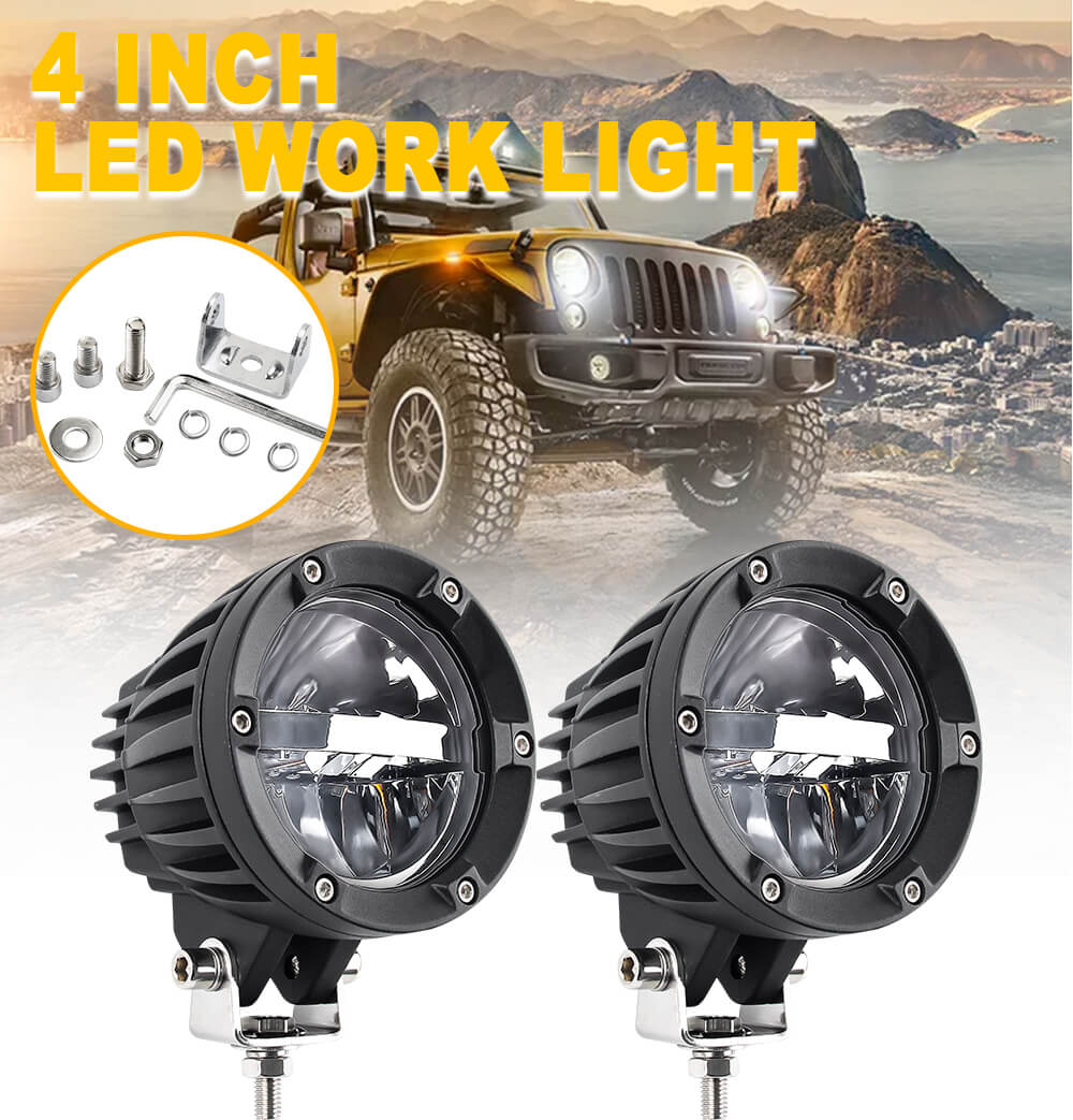 Eagle-Serie-Heart-amarillo-amarillowhite-light-integraci&oacute;n-4 pulgadas-liderado-light-light-for-car-Motorcycl