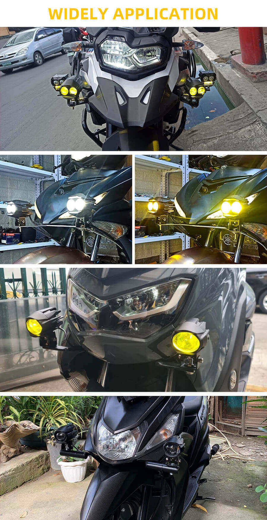 Luz de proyector para motocicletas Dual color JG-MF01 Tama&ntilde;o (2)