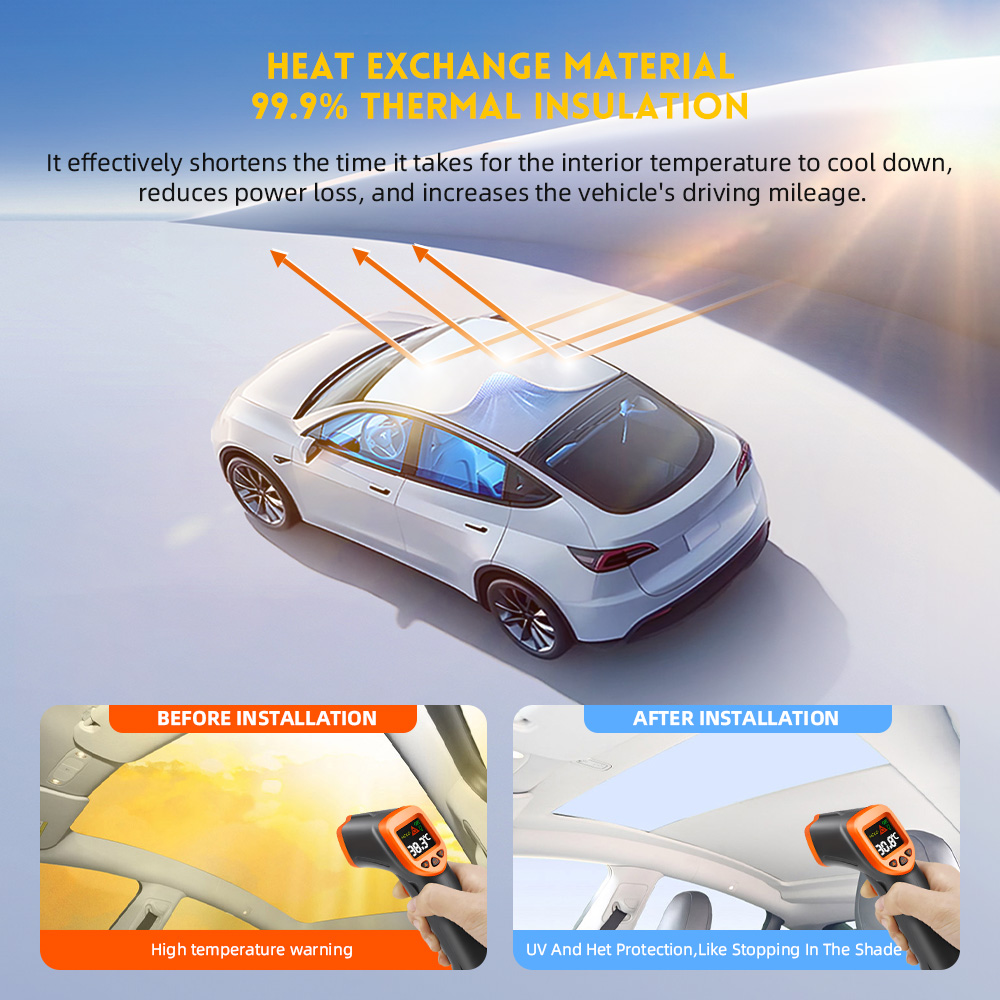 Sunshade retráctil eléctrico para Tesla Model Y 2019-2023-Zyl-TSL-DD