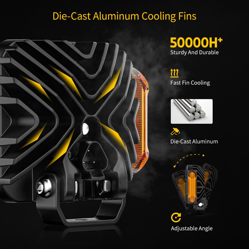 Luz de trabajo LED de 45 W con señal de giro ámbar-NC65