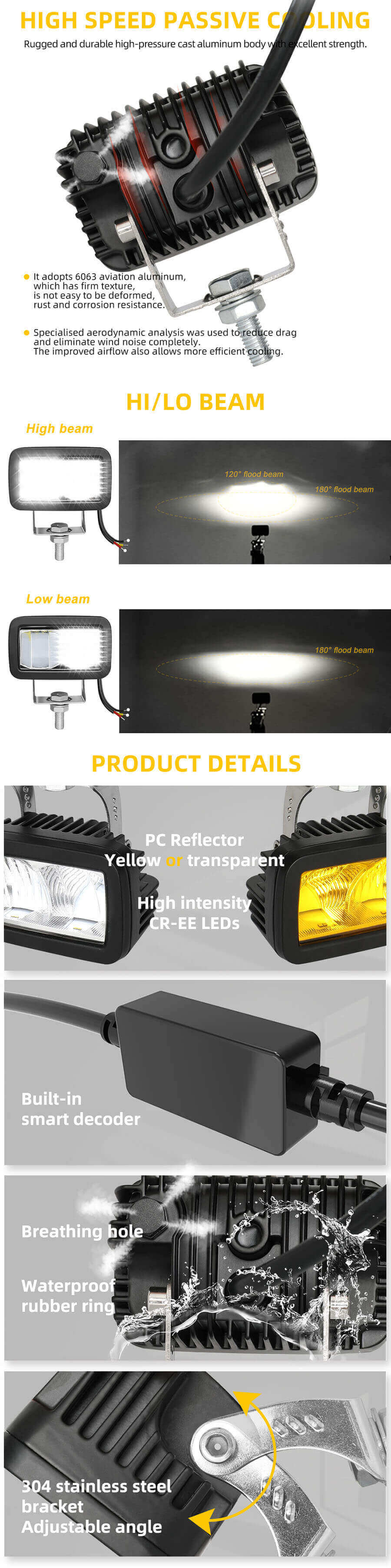 Mini luces de conducci&oacute;n de 3 pulgadas F&aacute;brica JG-926H Ventajas