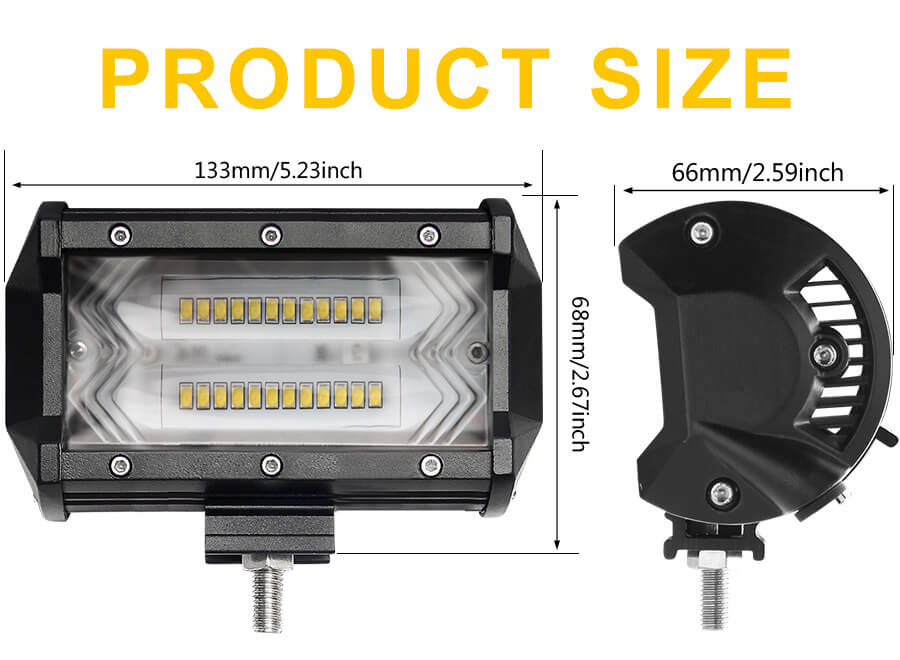 Barra de luz de 5 pulgadas Bar de luz f&aacute;brica de f&aacute;brica JG-9628Z Tama&ntilde;o