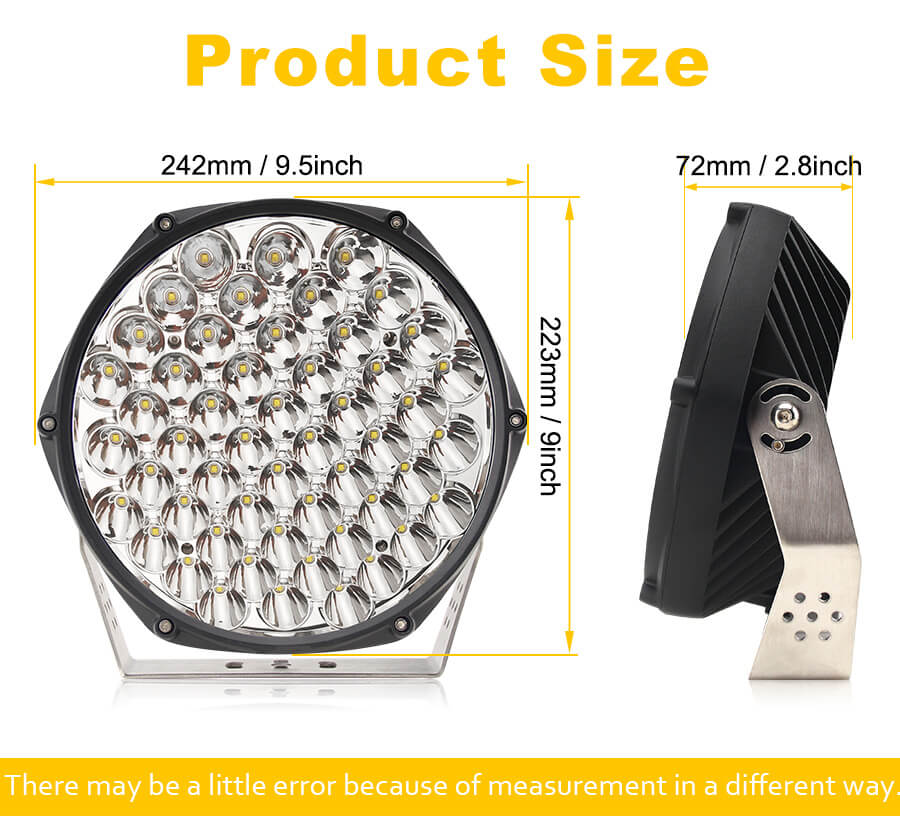 9 pulgadas LED Drivng Light Wholesale JG-908 260W Tama&ntilde;o
