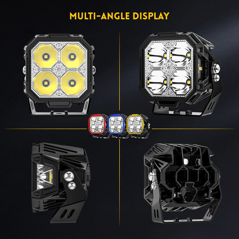 Cápsulas de luz todoterreno con tirador lateral de 3" con retroiluminación RGB 