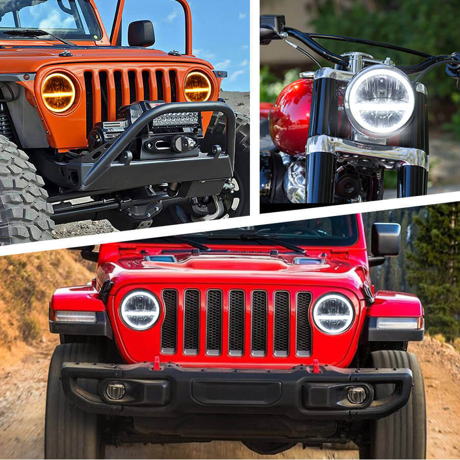 EAGLE Series &reg;7 pulgadas Halo Dual Color LED LED JG-J004HP Aplicaci&oacute;n