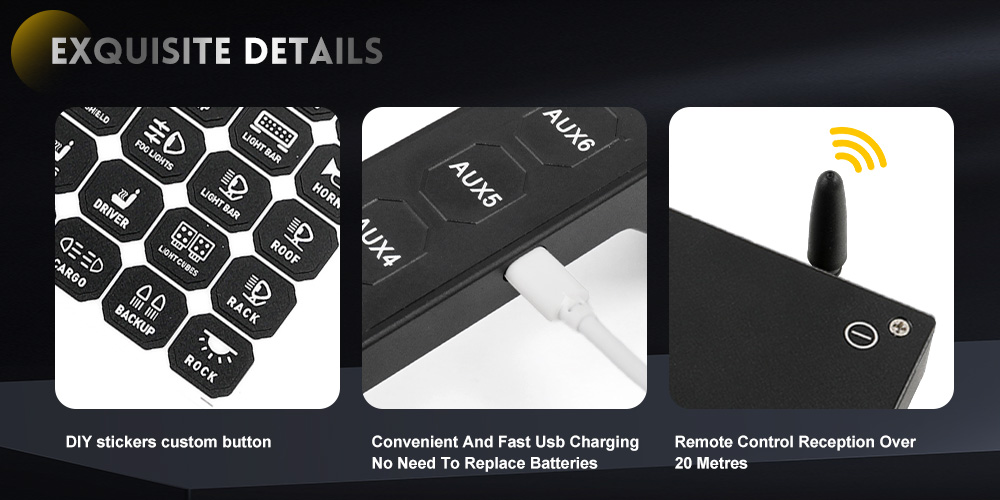 Panel de interruptor para cami&oacute;n