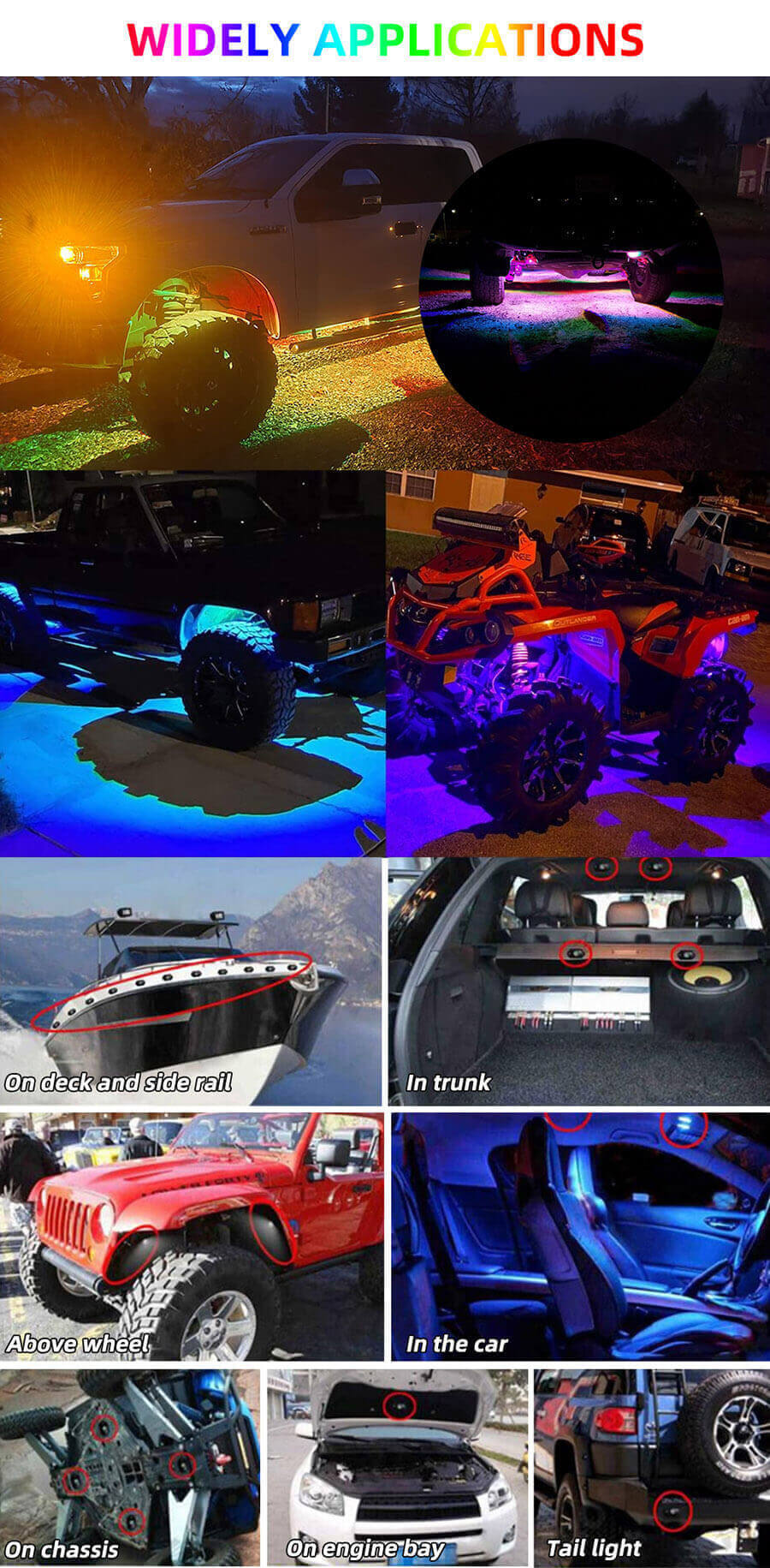 Jeep Rock Lights Al por mayor aplicaci&oacute;n JG-R002P-ZS