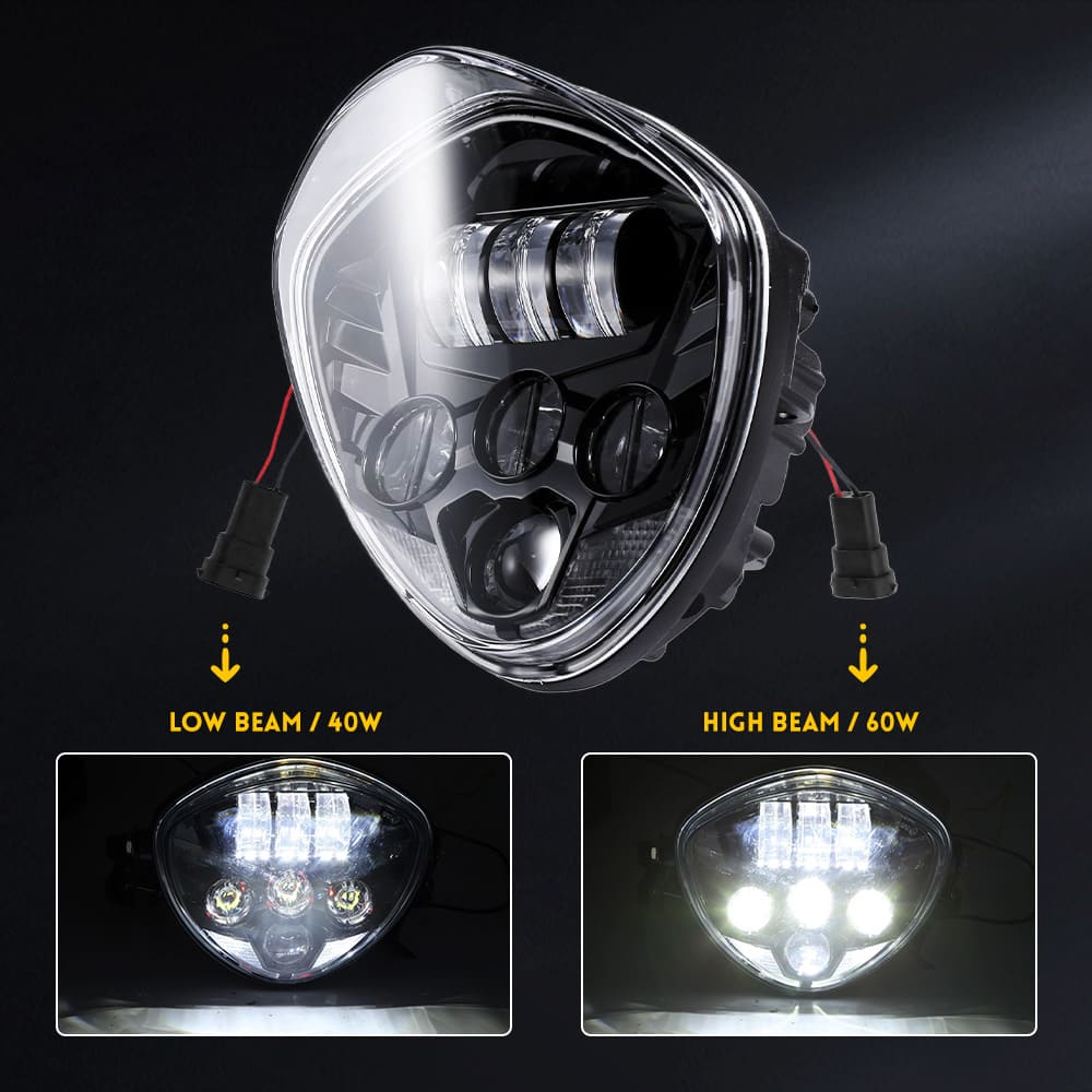 7 "Faro LED de motocicleta Viga baja alta para Harley 10-12 FLSTSE-HL-1003