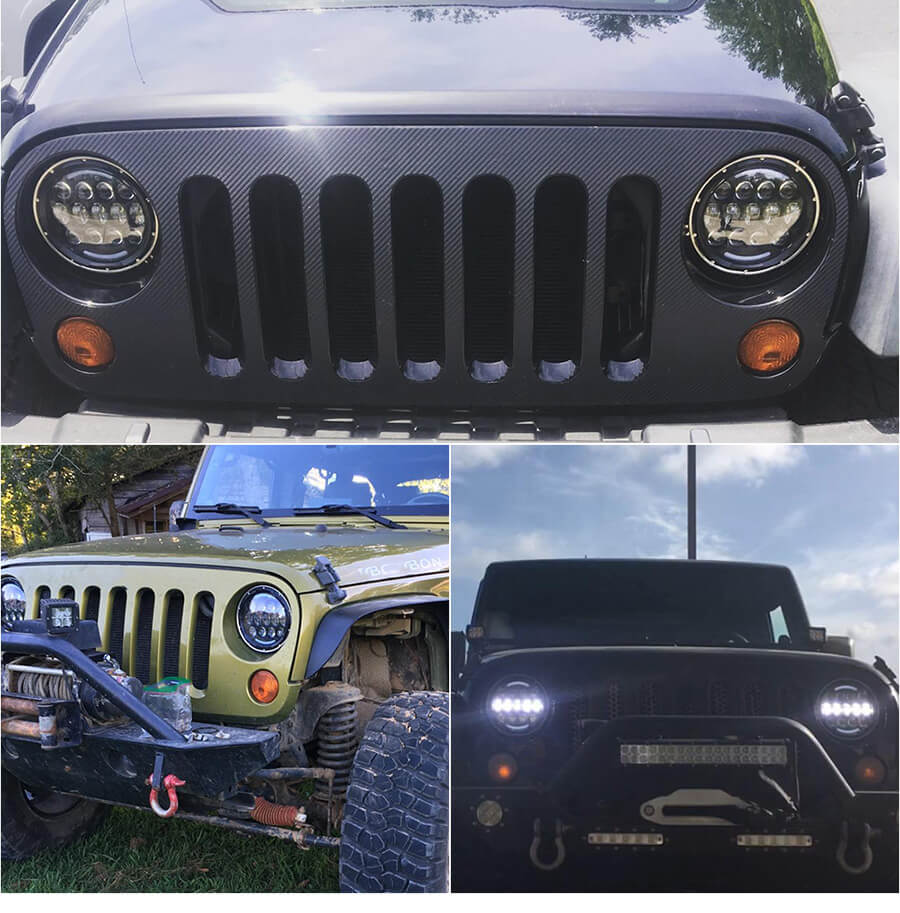 F&aacute;brica de faros LED redonda de 7 pulgadas directamente J005A Aplicaci&oacute;n