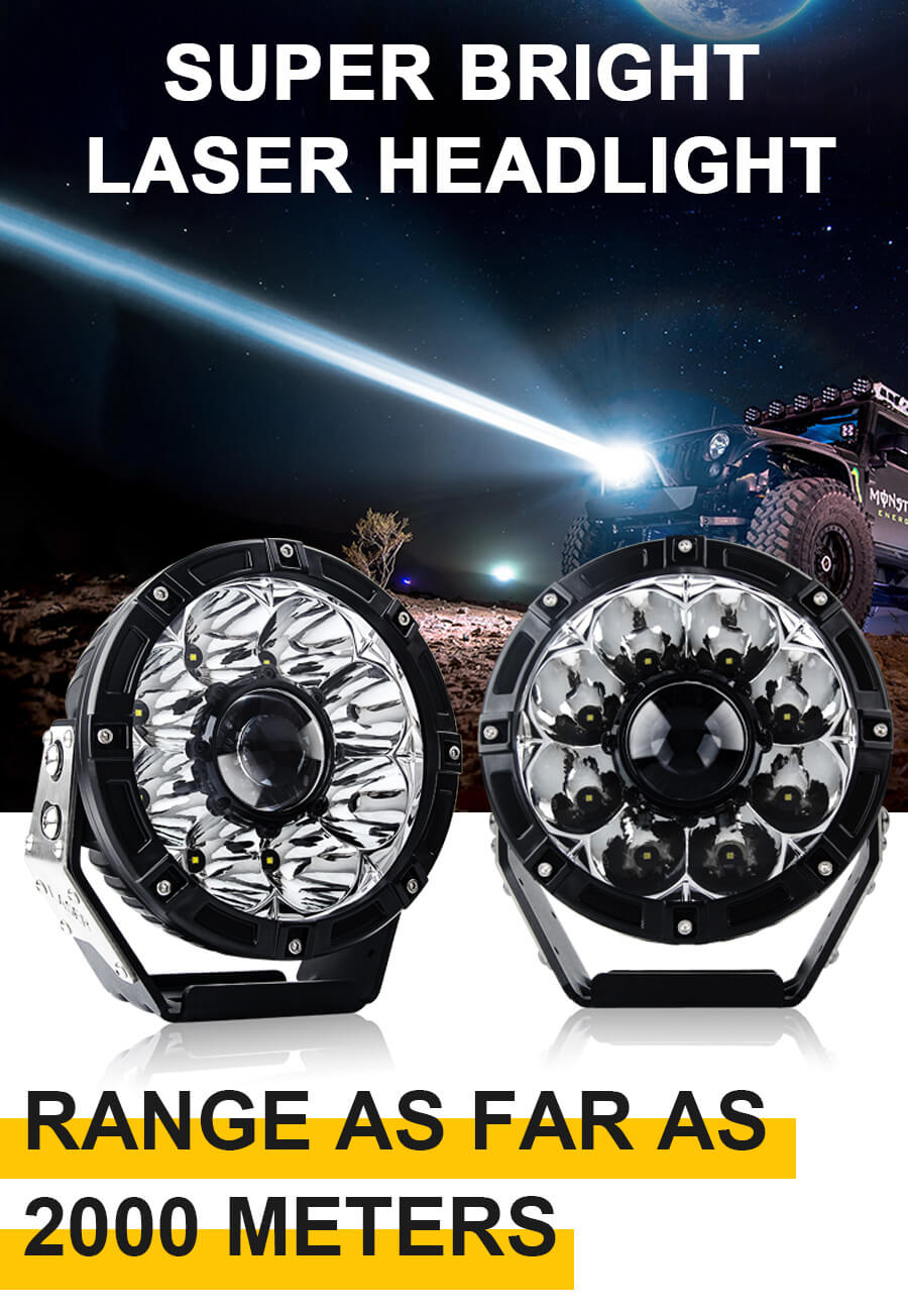 Luz de trabajo LED l&aacute;ser de 7 pulgadas JG-L070 Detalles