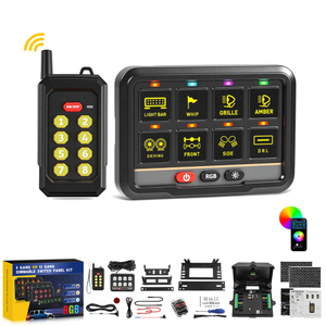 Panel de interruptores RGB de 8 bandas con aplicación y control remoto-KZ-CP-8-WX-YK-APP
