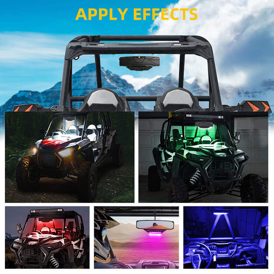 RGB UTV Center Retrow View Mirror JG-JZD-12L Aplicaci&oacute;n 