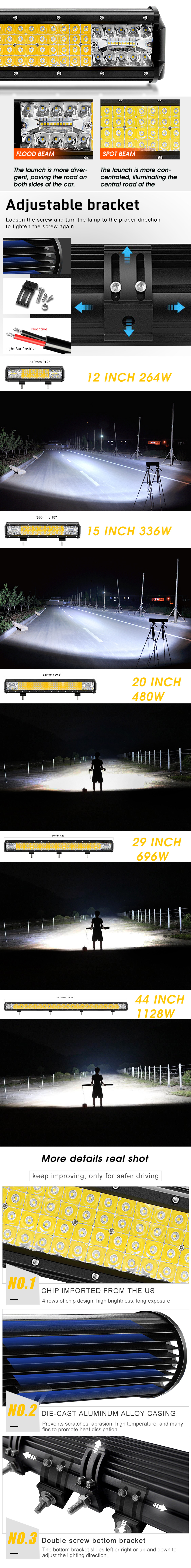 Barra de fondo del soporte de la parte inferior de las filas de cuatro filas JG-9643T Ventajas