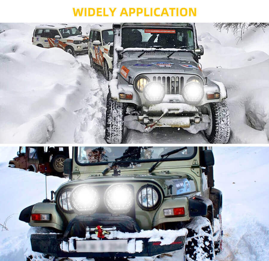 Luces todoterreno redondas de 9 pulgadas con aplicaci&oacute;n DRL JG-D001