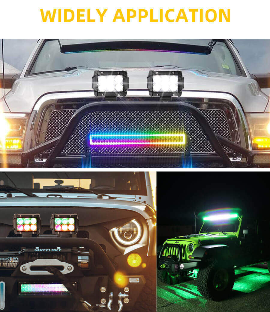 Barra LED RGB de 4 pulgadas Bar JG-9624R-4 pulgadas (2)