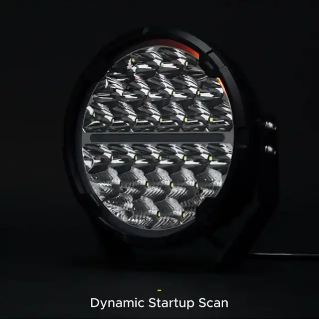 Luces de conducción LED Safari SR de 9" con DRL blanco ámbar