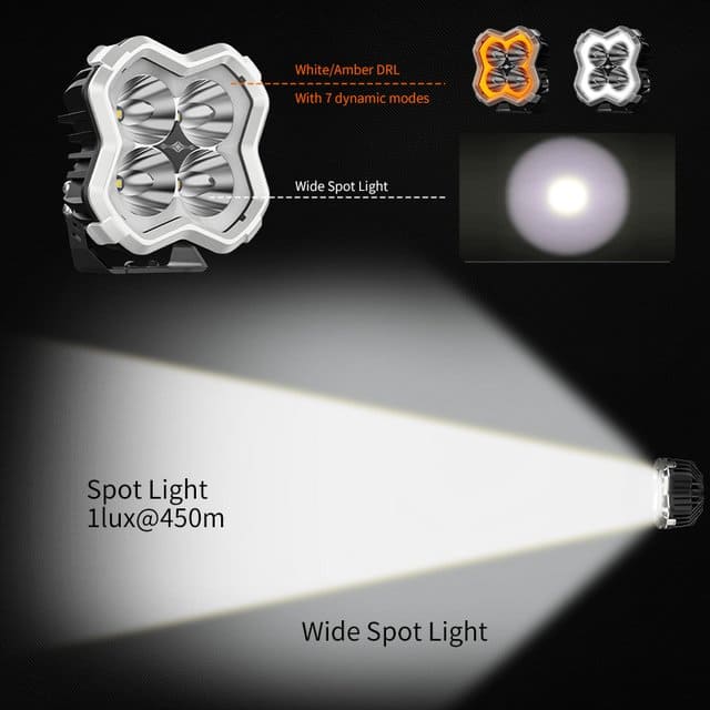 Luz de cápsula de 5 pulgadas con DRL de persecución dinámica