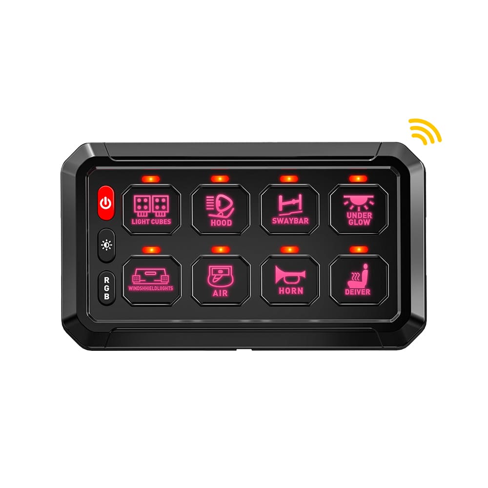  Panel de interruptores de 8 grupos para luz de camión-KZ-CP-8-RGB-ACC-APP