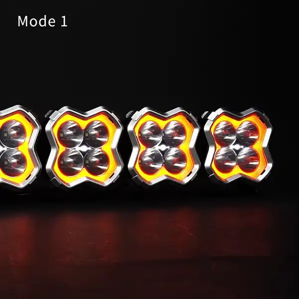 Barra de luces LED conectable con DRL dinámico de dos colores 