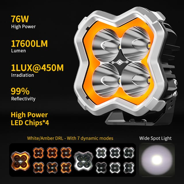 Luz de cápsula de 5 pulgadas con DRL de persecución dinámica