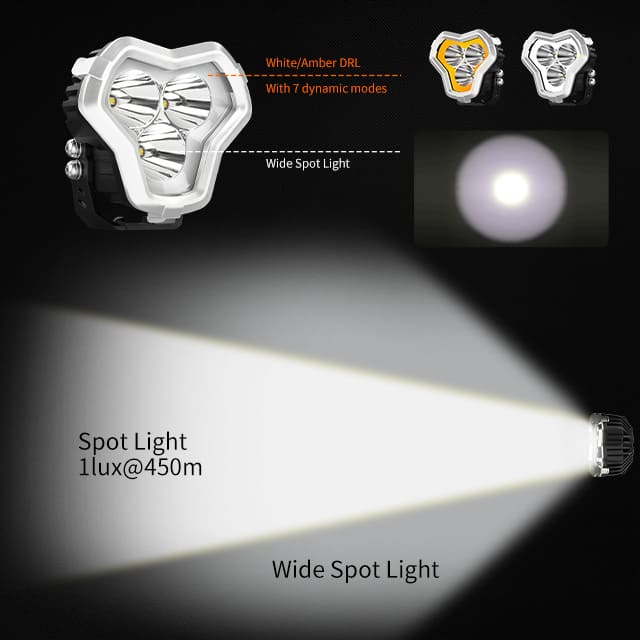 Luz tipo cápsula de 4,6 pulgadas con DRL de persecución dinámica