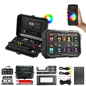 Panel de interruptores RGB de 6 unidades 120 A con control de aplicación