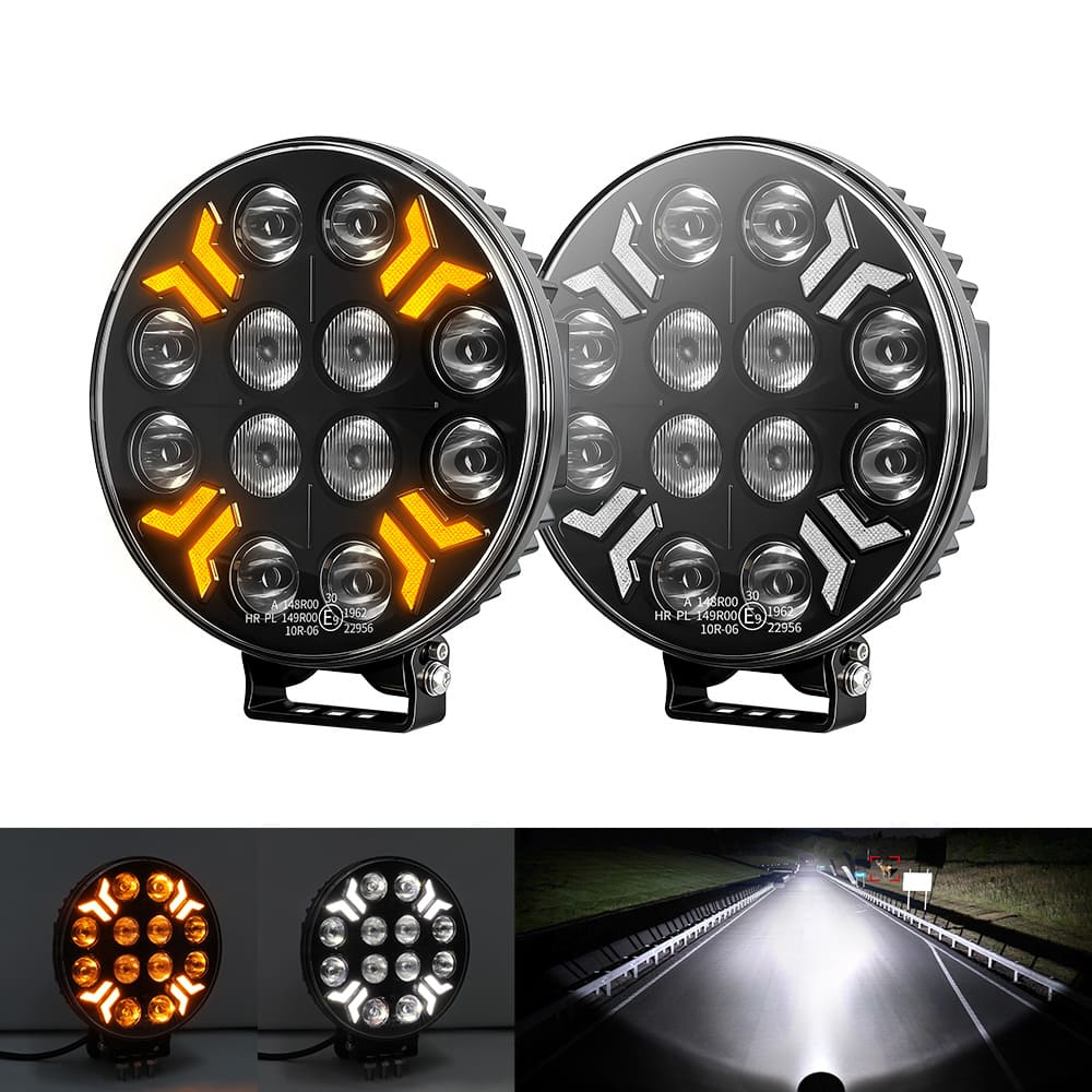 Apex XT Foco para camión de 7 pulgadas, 260 W, con luz de posición estroboscópica, 901Y-20-7