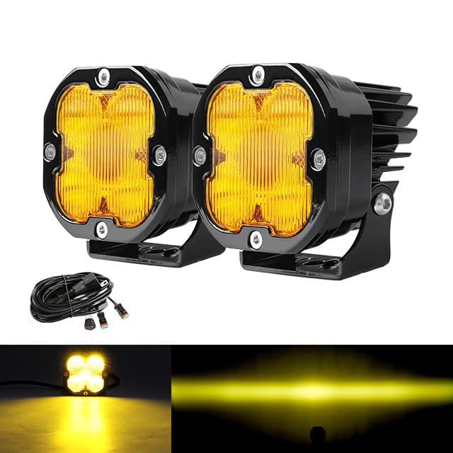 Fabricante de cápsulas de luz LED con haz de inundación de 3 pulgadas -L030-LED-F